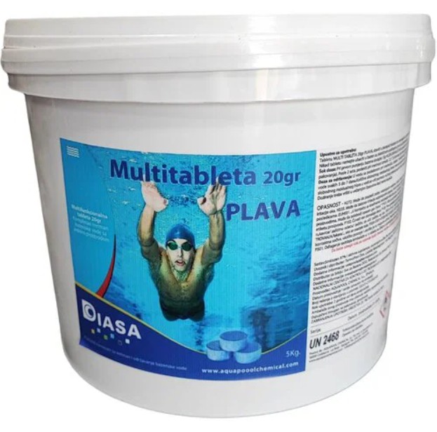 Diasa multi tablete 20g plave boje za kompletan tretman vode u bazenu
