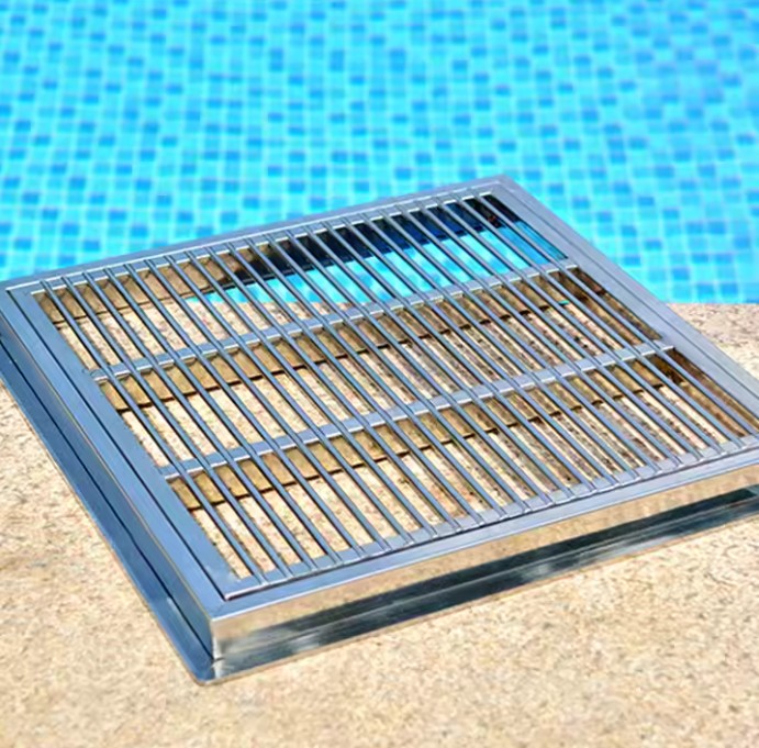 FF prohromska rešetka za slivnik 500x500 mm inox AISI 304 za industrijsku odvodnju